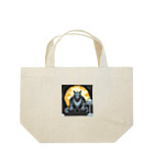 umakoiの満月を背景に祀られる狼男の像のドット絵 Lunch Tote Bag