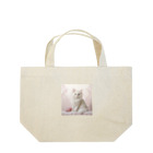 MilkiWay Spiritual Art Shopのフェアリーホワイトキャット Lunch Tote Bag