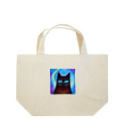 宇宙猫のクロネコと宇宙 Lunch Tote Bag