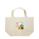 meke flowersのレモンイエローとアップルグリーン　ローズシリーズ Lunch Tote Bag