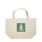 可愛い動物マトリョーシカのうさぎのマトリョーシカ（薄い深緑） Lunch Tote Bag