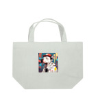 reon-5のストリート風の雰囲気が漂う犬のデザインです。 Lunch Tote Bag