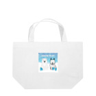 FRENCHIEのしろくまと雪遊びを楽しむフレブル🧤 Lunch Tote Bag