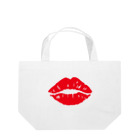 QUQU_WORKSのキスマーク kiss 唇デザイン レッド ランチトートバッグ