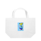 peace11newsの頑張る地球君の上・愛犬ベン・平和の星ビームを放つｖ(ｘｘ）＞ Lunch Tote Bag