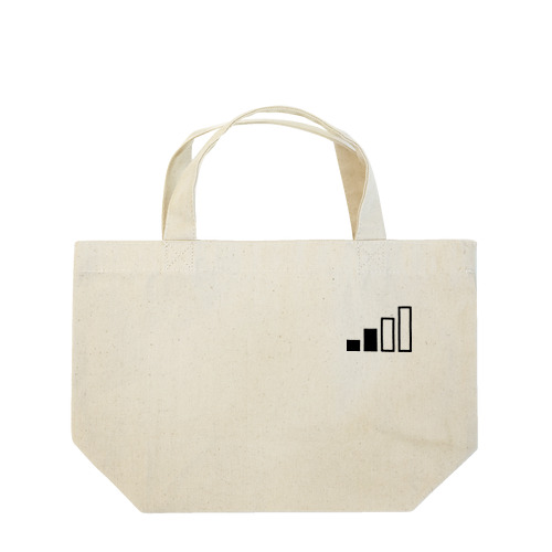 アンテナ2本【バッグ】【ワンポイント】【デザイン色：黒】 Lunch Tote Bag