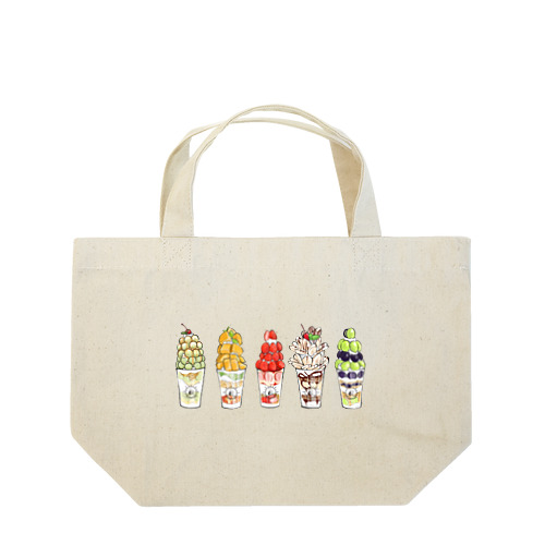 高橋農園釜川店の激盛りパフェ5種 Lunch Tote Bag