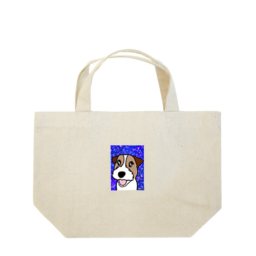 夜空を見上げて　ジャックラッセルテリア犬 Lunch Tote Bag