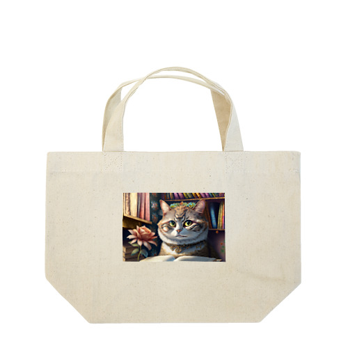 本を読む賢い猫 Lunch Tote Bag