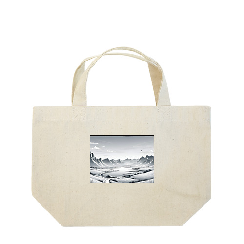 モノクロの雪景色 Lunch Tote Bag