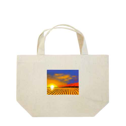 田んぼと夕焼け Lunch Tote Bag