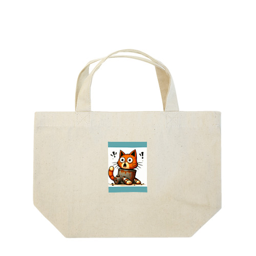 サビ猫☆びっくりニャン！！！ Lunch Tote Bag