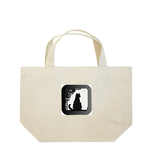 ピクセルアート黒猫　25 Lunch Tote Bag