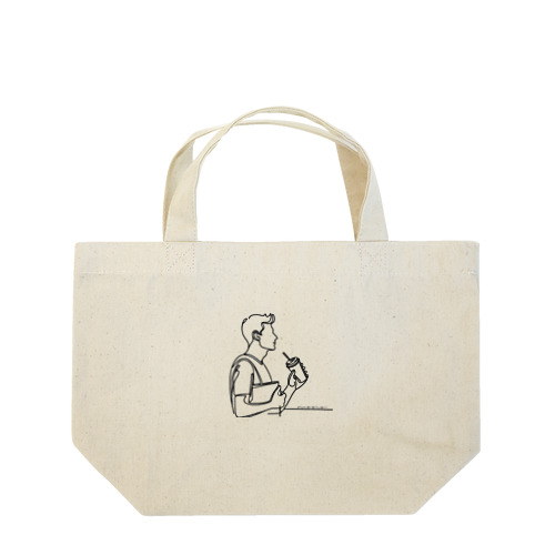 三限終わりの珈琲(男子大学生ver.) Lunch Tote Bag