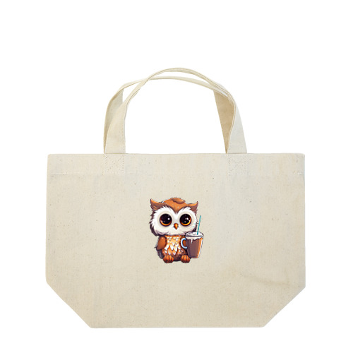 フクロウとコーヒー Lunch Tote Bag