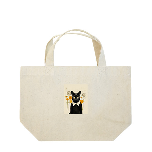 襟付き黒猫 Lunch Tote Bag