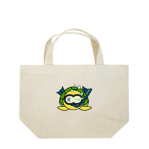 シュノーケリング亀ちゃん Lunch Tote Bag