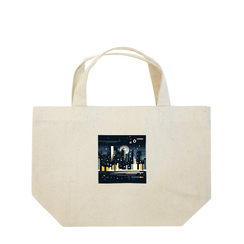 都会の夜景の抽象画 Lunch Tote Bag