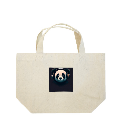 Headphones & Pandas（ヘッドホン & パンダ） Lunch Tote Bag