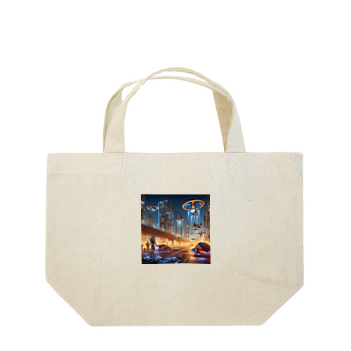 未来の高層ビル大都市③ Lunch Tote Bag