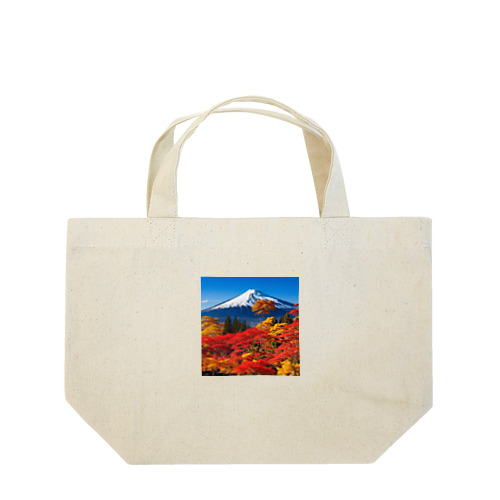 秋晴れの空/富士山/色鮮やかな紅葉 Lunch Tote Bag