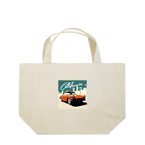 カリフォルニアのオレンジの車 Lunch Tote Bag