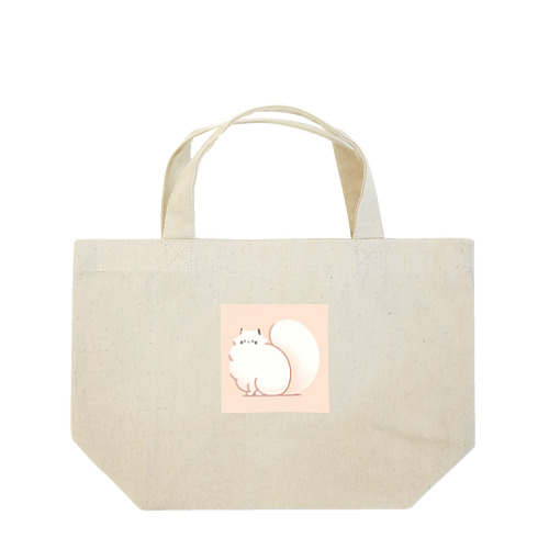 ふわふわの白猫 Lunch Tote Bag