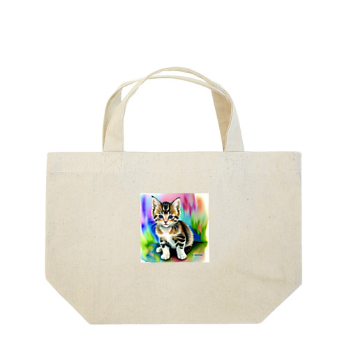 見つめる子猫 Lunch Tote Bag