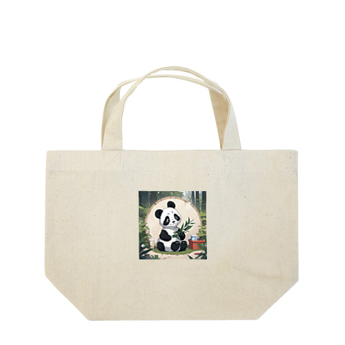 パンダエコワリアン: リサイクルやエコ活動を促進する可愛いパンダ  ランチトートバッグ