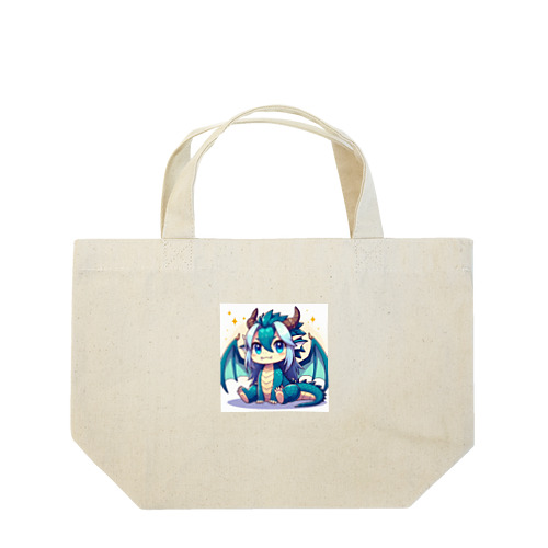 可愛らしいドラゴンマスコット Lunch Tote Bag
