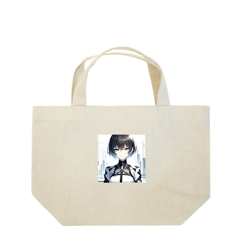 未来的なAI美女 Lunch Tote Bag