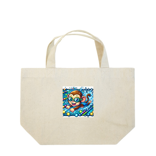 Swimming monkey Lunch Tote Bag