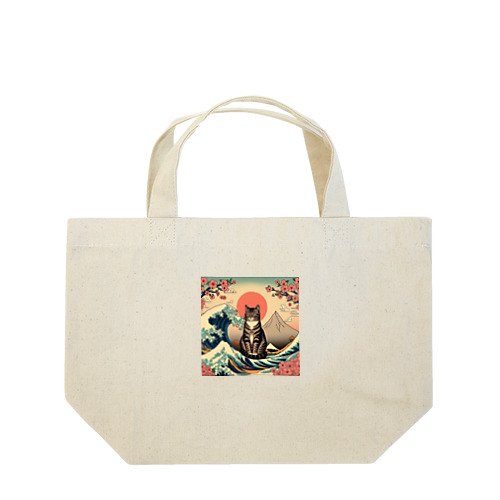 浮世絵波富士猫 Lunch Tote Bag