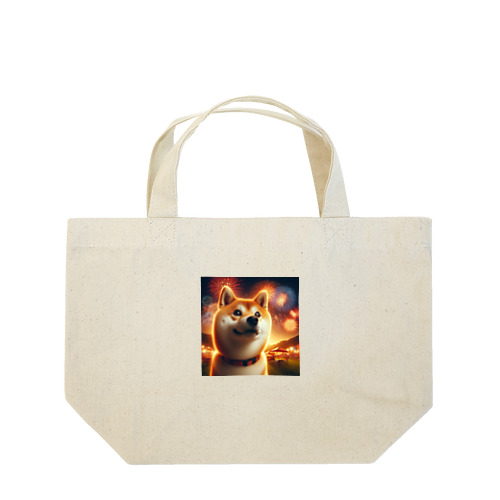 柴犬、花火を見る Lunch Tote Bag