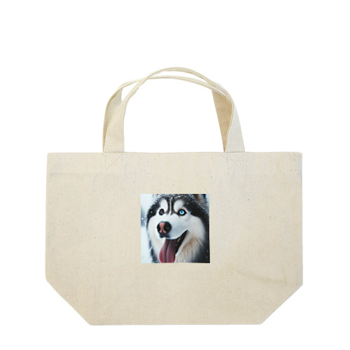 【ユニークな魅力が溢れるオッドアイハスキー！】 Lunch Tote Bag