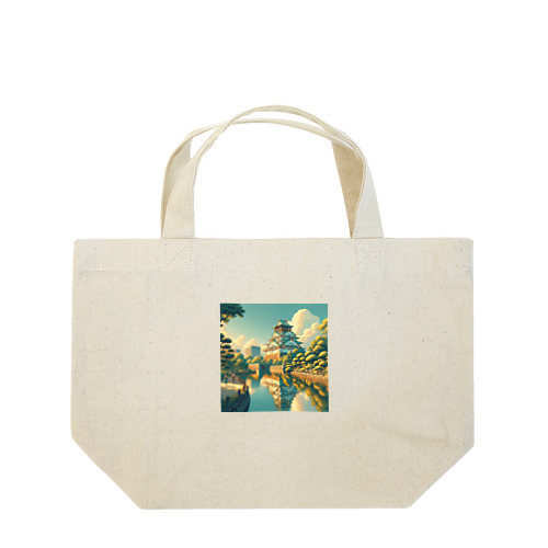 昼下がりの穏やかな雰囲気を楽しむ大阪城 Lunch Tote Bag