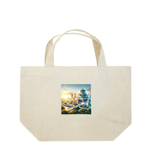 明るい未来を予感させる大阪城 Lunch Tote Bag