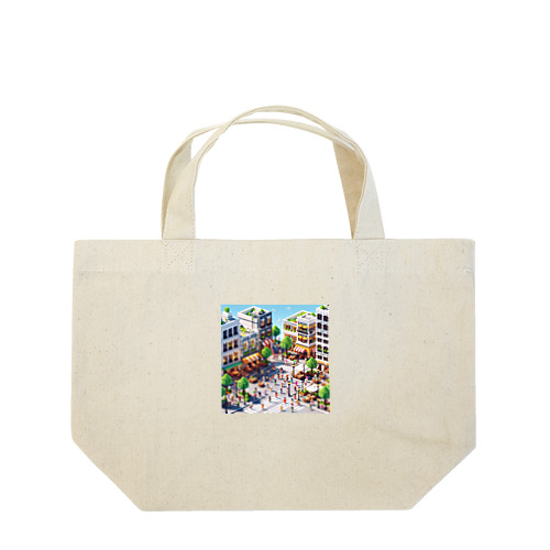 ボクセル街並み01 Lunch Tote Bag