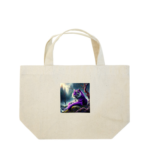  紫色なトラ Lunch Tote Bag