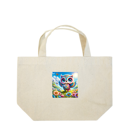 花柄みみずく Lunch Tote Bag