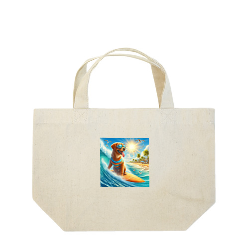 犬サーフィン Lunch Tote Bag