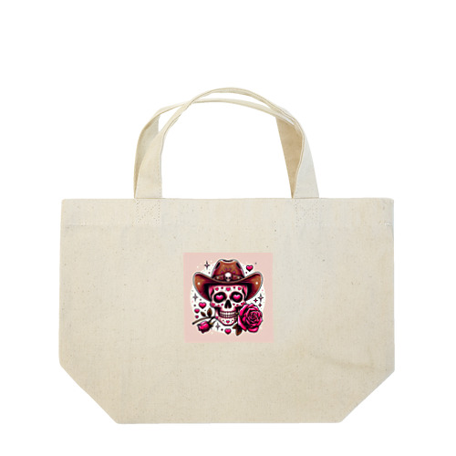 ローズスカル Lunch Tote Bag