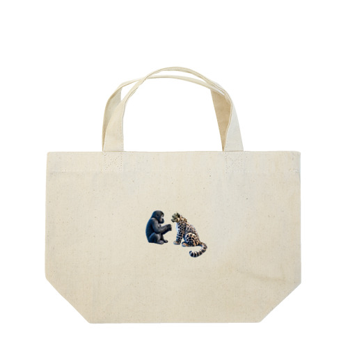 ゴリラとユキヒョウ Lunch Tote Bag