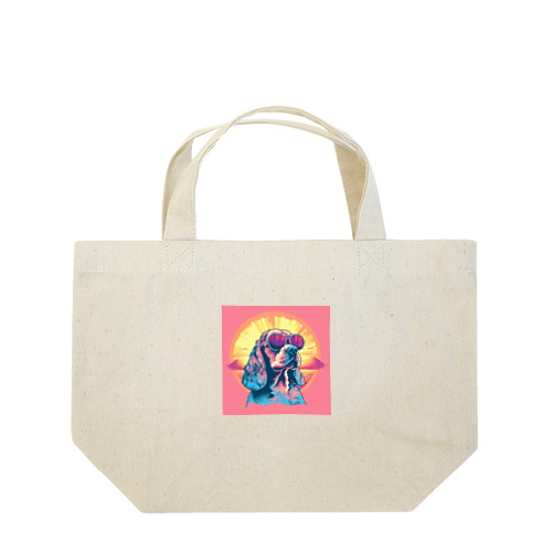 cocker sunset Lunch Tote Bag