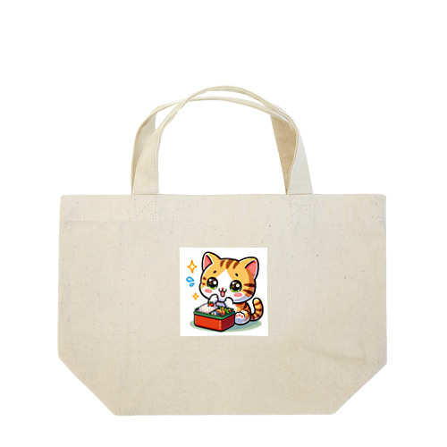 子猫のお弁当タイム Lunch Tote Bag