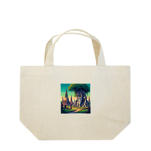 アユタヤ遺跡（pixel art） Lunch Tote Bag