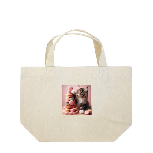 猫とマカロン Lunch Tote Bag