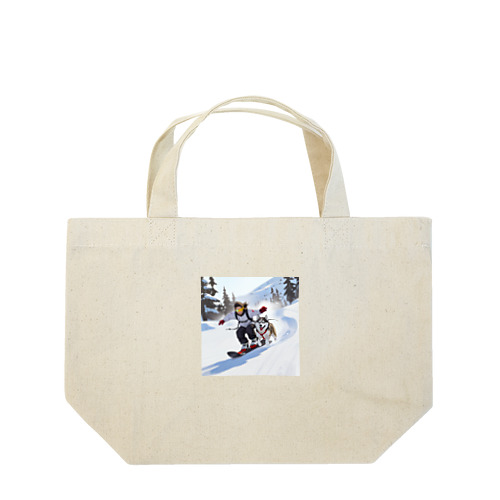 Huskypngと一緒にスノーボード体験 Lunch Tote Bag