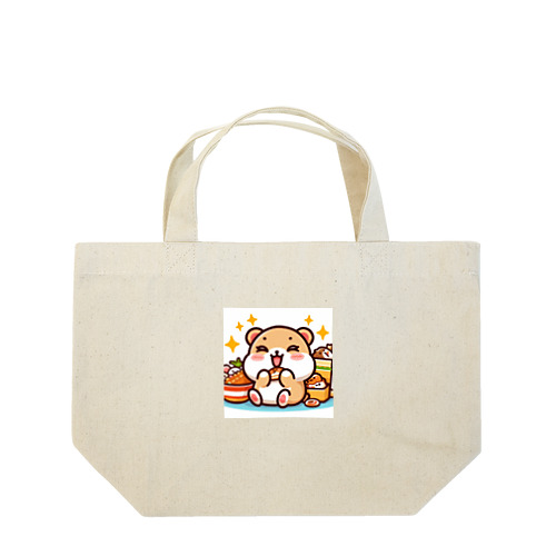 食欲旺盛なかわいいハムスター Lunch Tote Bag