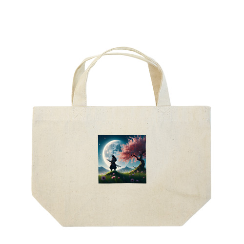 月下の桜侍 Lunch Tote Bag